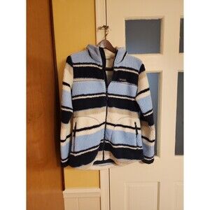 Columbia Women's West Bend Full-Zip Fleece Jacket Blue Stripes Size L